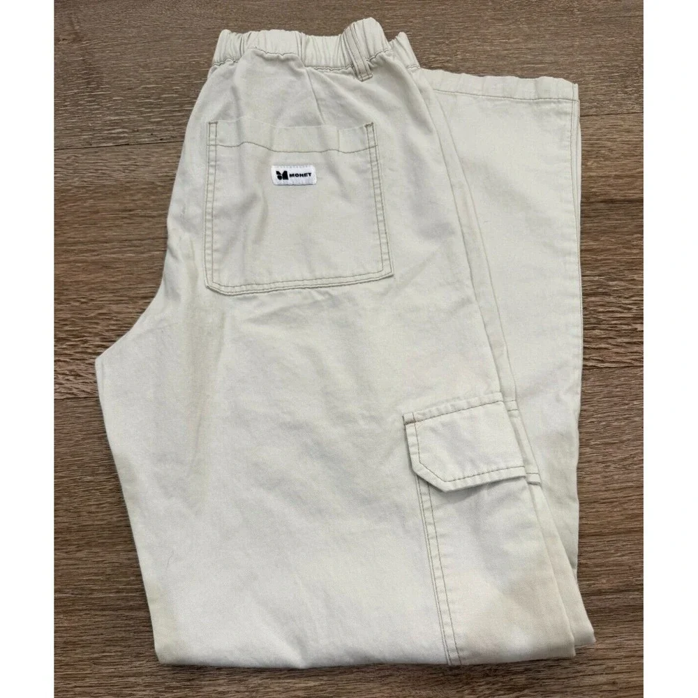 Monet Skateboard Pants Cargo Style‎ Elastic Back Waist Men's Size Small